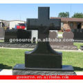 pure Shanxi Black cheap granite cross tombstone prices